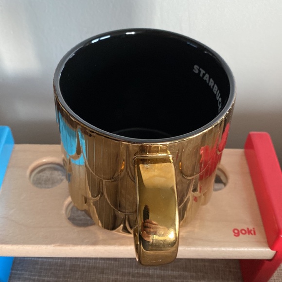 2019 Starbucks Gold Scalloped Mermaid Scales Coffee/ Tea Mug - Picture 3 of 9